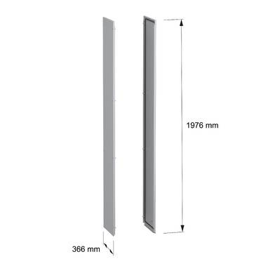 Schneider Electric NSY2SPN204 Seitenwände, Außenbefestigung, PanelSeT SFN, für elektrische Gehäuse H 2000 x T 400 mm, 2er-Set