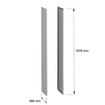 Schneider Electric NSY2SPN205 Seitenwände, Außenbefestigung, PanelSeT SFN, für elektrische Gehäuse H 2000 x T 500 mm, 2er-Set
