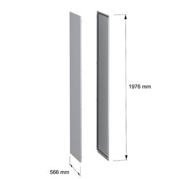 Schneider Electric NSY2SPN206 Seitenwände, Außenbefestigung, PanelSeT SFN, für elektrische Gehäuse H 2000 x T 600 mm, 2er-Set