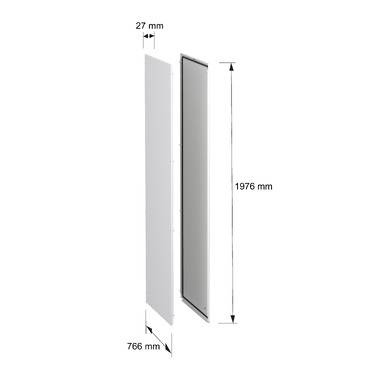 Schneider Electric NSY2SPN208ED Seitenwände, Außenbefestigung, PrismaSeT HD, für elektrische Gehäuse H 2000 x T 800mm, RAL9003