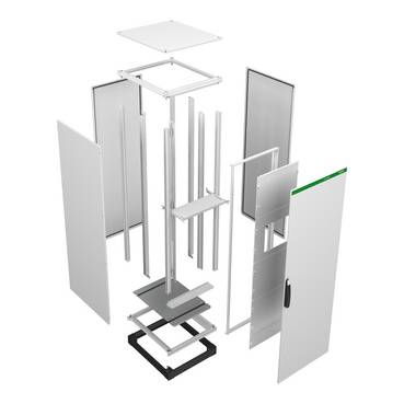 Schneider Electric NSY2SPN208ED Seitenwände, Außenbefestigung, PrismaSeT HD, für elektrische Gehäuse H 2000 x T 800mm, RAL9003