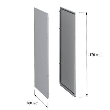 Schneider Electric NSY2SPN128 Seitenwände, Außenbefestigung, PanelSeT SFN, für elektrische Gehäuse H 1200 x T 800 mm, 2er-Set