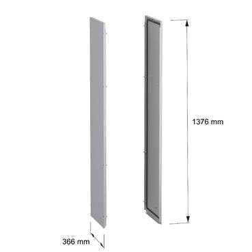 Schneider Electric NSY2SPN144 Seitenwände, Außenbefestigung, PanelSeT SFN, für elektrische Gehäuse H 1400 x T 400 mm, 2er-Set