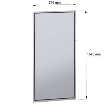 Schneider Electric NSYBPN168 Rückwand, Außenbefestigung, PanelSeT SFN, für elektrische Gehäuse H 1600 x B 800mm Rückwand 1St.