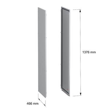 Schneider Electric NSY2SPN145 Seitenwände, Außenbefestigung, PanelSeT SFN, für elektrische Gehäuse H 1400 x T 500 mm, 2er-Set