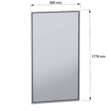 Schneider Electric NSYBPN1810 Rückwand, Außenbefestigung, PanelSeT SFN, für elektrische Gehäuse H 1800 x B 1000mm Rückwand 1St.