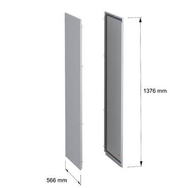 Schneider Electric NSY2SPN146 Seitenwände, Außenbefestigung, PanelSeT SFN, für elektrische Gehäuse H 1400 x T 600 mm, 2er-Set