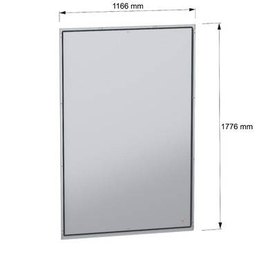 Schneider Electric NSYBPN1812 Rückwand, Außenbefestigung, PanelSeT SFN, für elektrische Gehäuse H 1800 x B 1200mm Rückwand 1St.