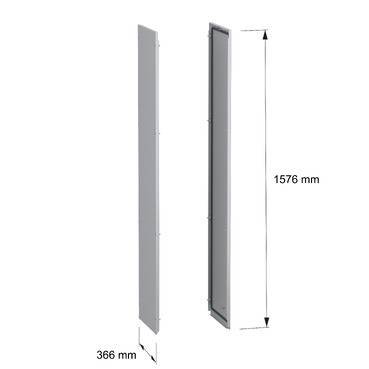 Schneider Electric NSY2SPN164 Seitenwände, Außenbefestigung, PanelSeT SFN, für elektrische Gehäuse H 1600 x T 400 mm, 2er-Set