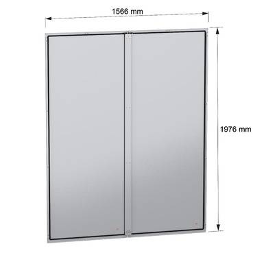 Schneider Electric NSYBPN2016 Rückwand, Außenbefestigung, PanelSeT SFN, für elektrische Gehäuse H 2000 x B 1600mm Rückwand 1St.