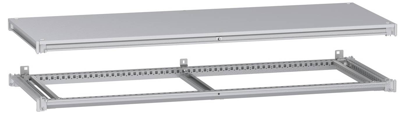 Schneider Electric NSYSFNC166 Unterer und oberer Rahmen, PanelSeT SFN, für elektrische Gehäuse B 1600 x T 600 mm, inklusive Dach