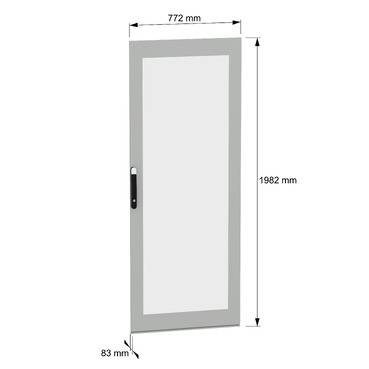 Schneider Electric NSYSFND208T Glastür 1St.