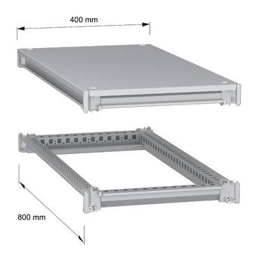 Schneider Electric NSYSFNC48 Unterer und oberer Rahmen, PanelSeT SFN, für elektrische Gehäuse B 400 x T 800 mm, inklusive Dach