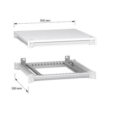 Schneider Electric NSYSFNC55ED Unterer und oberer Rahmen, PrismaSeT 6300, für elektrische Gehäuse B 500 x T 500 mm, inklusive