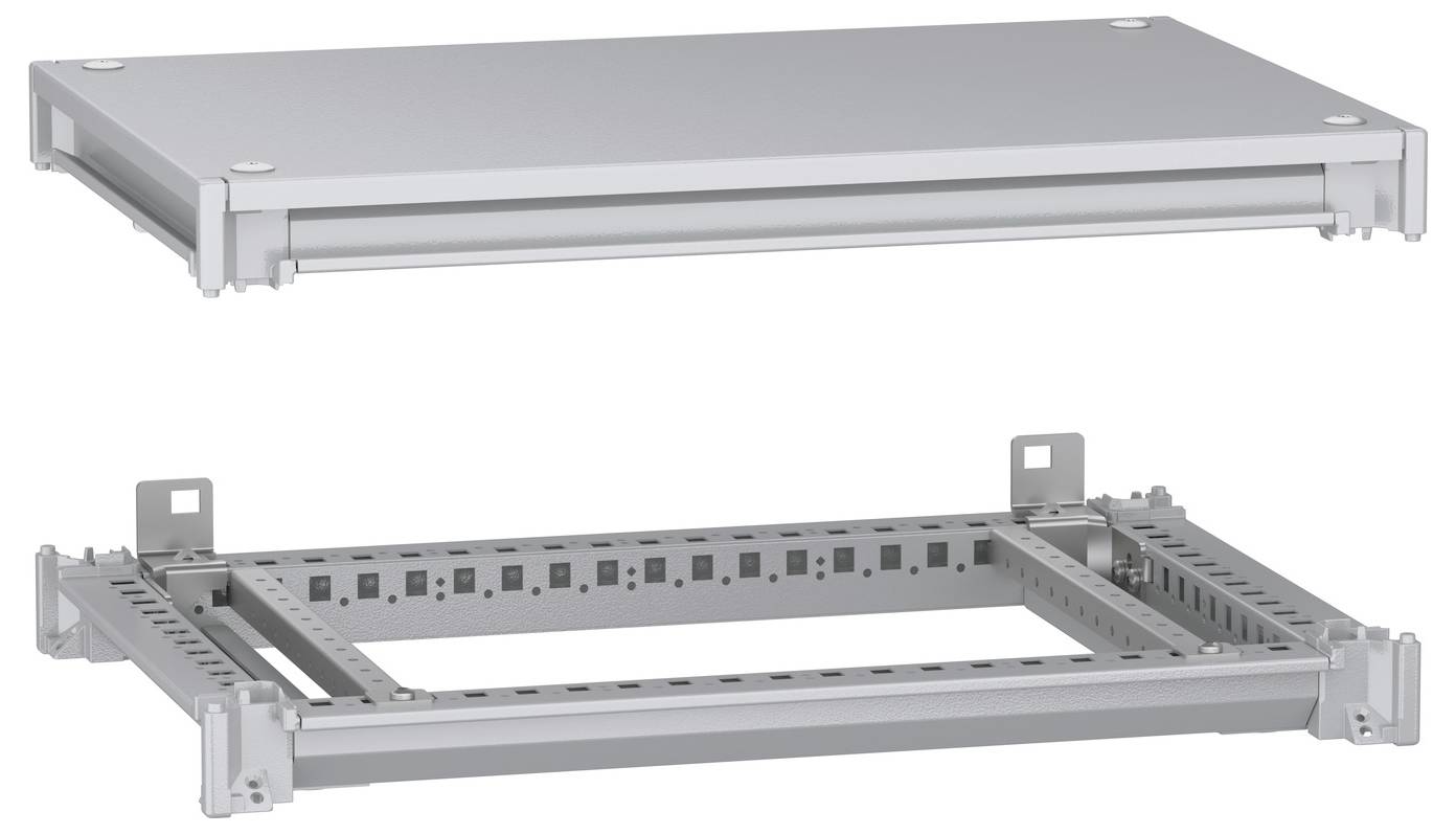 Schneider Electric NSYSFNC64 Unterer und oberer Rahmen, PanelSeT SFN, für elektrische Gehäuse B 600 x T 400 mm, inklusive Dach
