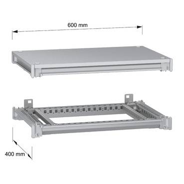 Schneider Electric NSYSFNC64 Unterer und oberer Rahmen, PanelSeT SFN, für elektrische Gehäuse B 600 x T 400 mm, inklusive Dach