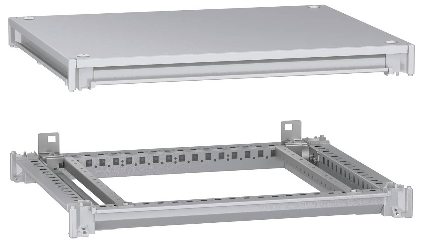 Schneider Electric NSYSFNC65 Unterer und oberer Rahmen, PanelSeT SFN, für elektrische Gehäuse B 600 x T 500 mm, inklusive Dach