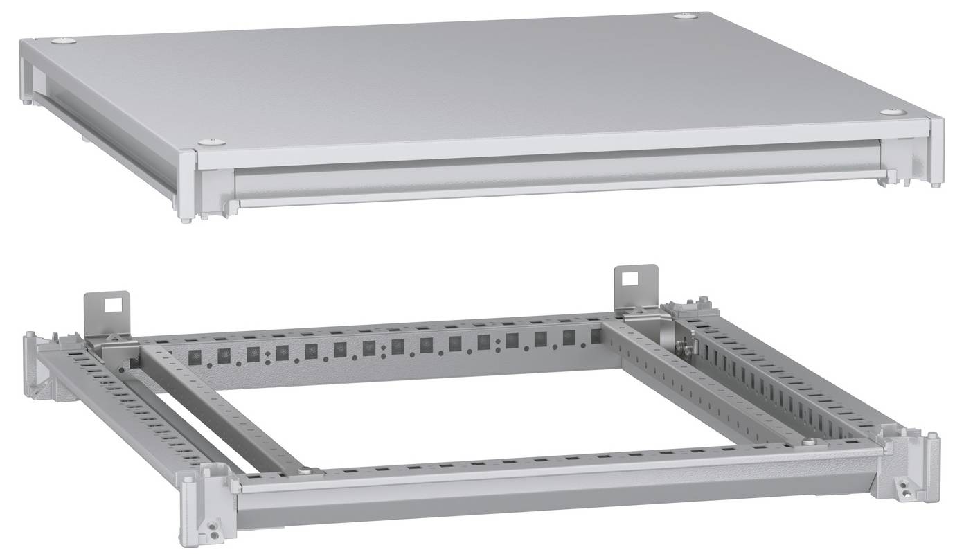 Schneider Electric NSYSFNC66 Unterer und oberer Rahmen, PanelSeT SFN, für elektrische Gehäuse B 600 x T 600 mm, inklusive Dach