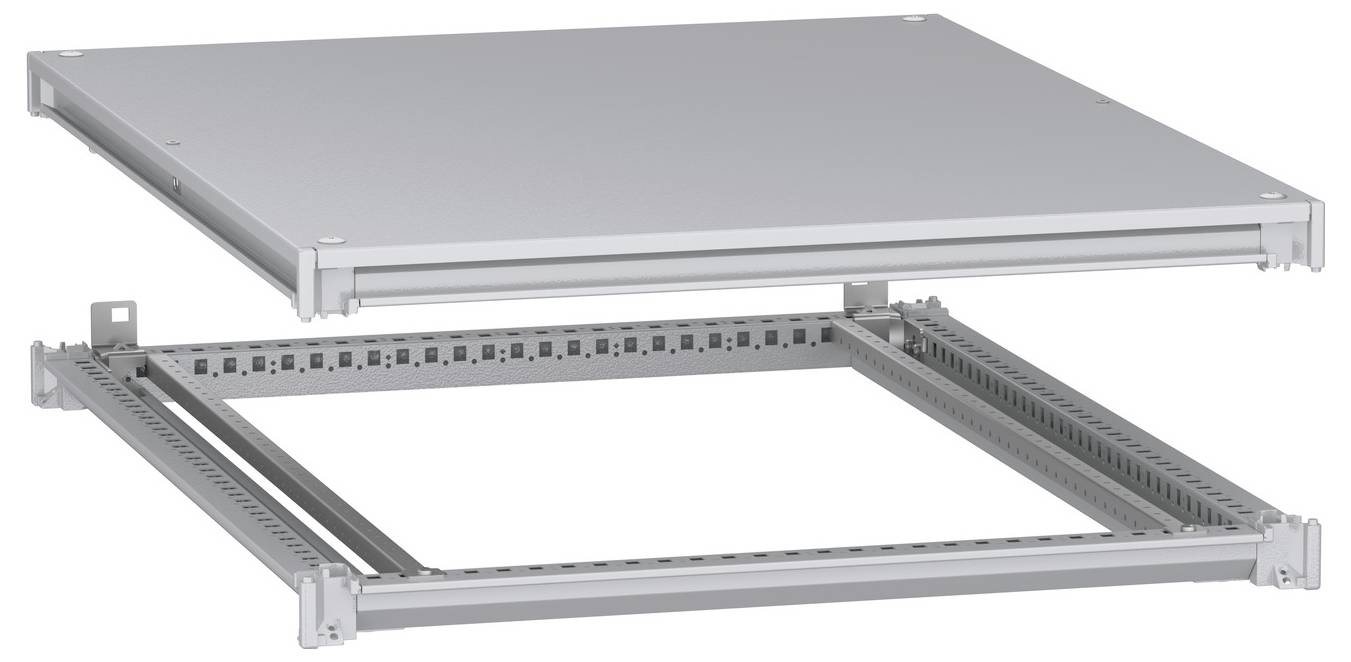Schneider Electric NSYSFNC810 Unterer und oberer Rahmen, PanelSeT SFN, für elektrische Gehäuse B 800 x T 1000 mm, inklusive Dach