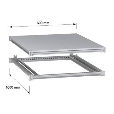 Schneider Electric NSYSFNC810 Unterer und oberer Rahmen, PanelSeT SFN, für elektrische Gehäuse B 800 x T 1000 mm, inklusive Dach