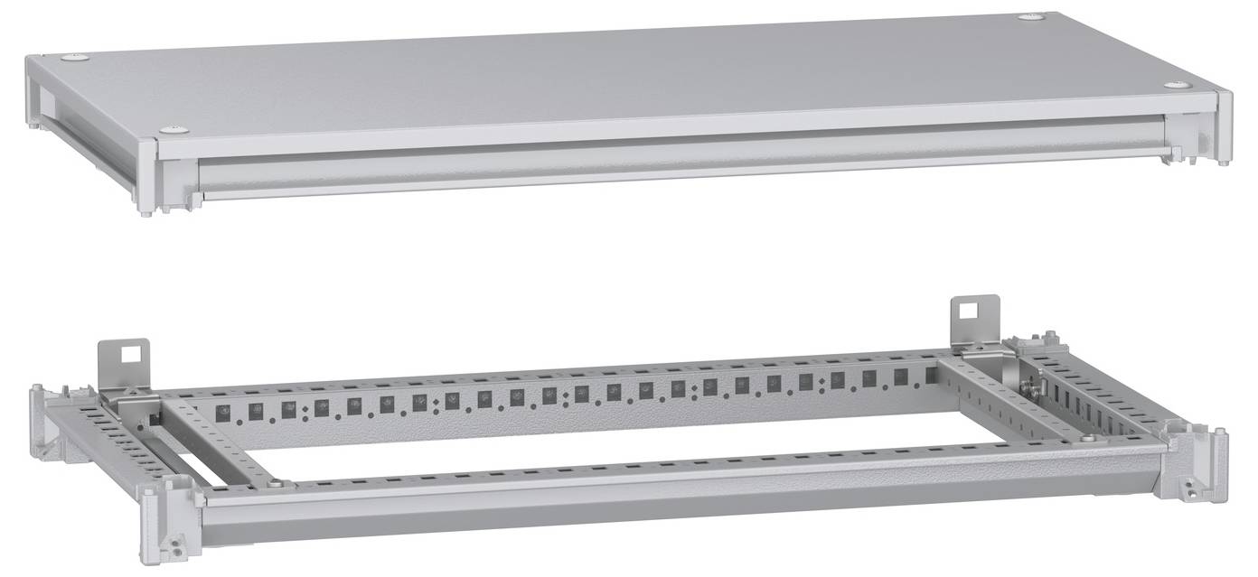 Schneider Electric NSYSFNC84 Unterer und oberer Rahmen, PanelSeT SFN, für elektrische Gehäuse B 800 x T 400 mm, inklusive Dach