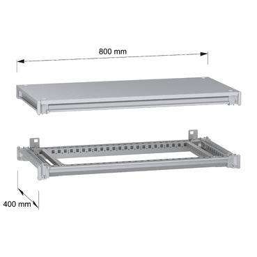 Schneider Electric NSYSFNC84 Unterer und oberer Rahmen, PanelSeT SFN, für elektrische Gehäuse B 800 x T 400 mm, inklusive Dach