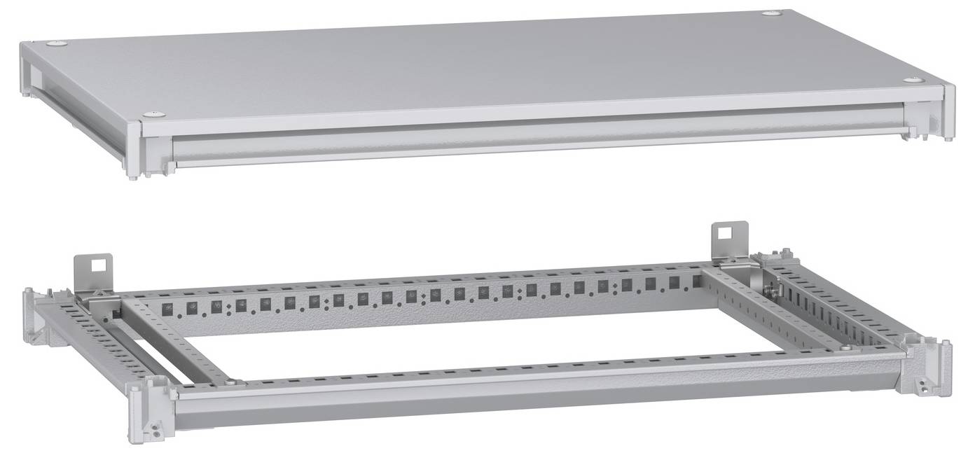 Schneider Electric NSYSFNC85 Unterer und oberer Rahmen, PanelSeT SFN, für elektrische Gehäuse B 800 x T 500 mm, inklusive Dach
