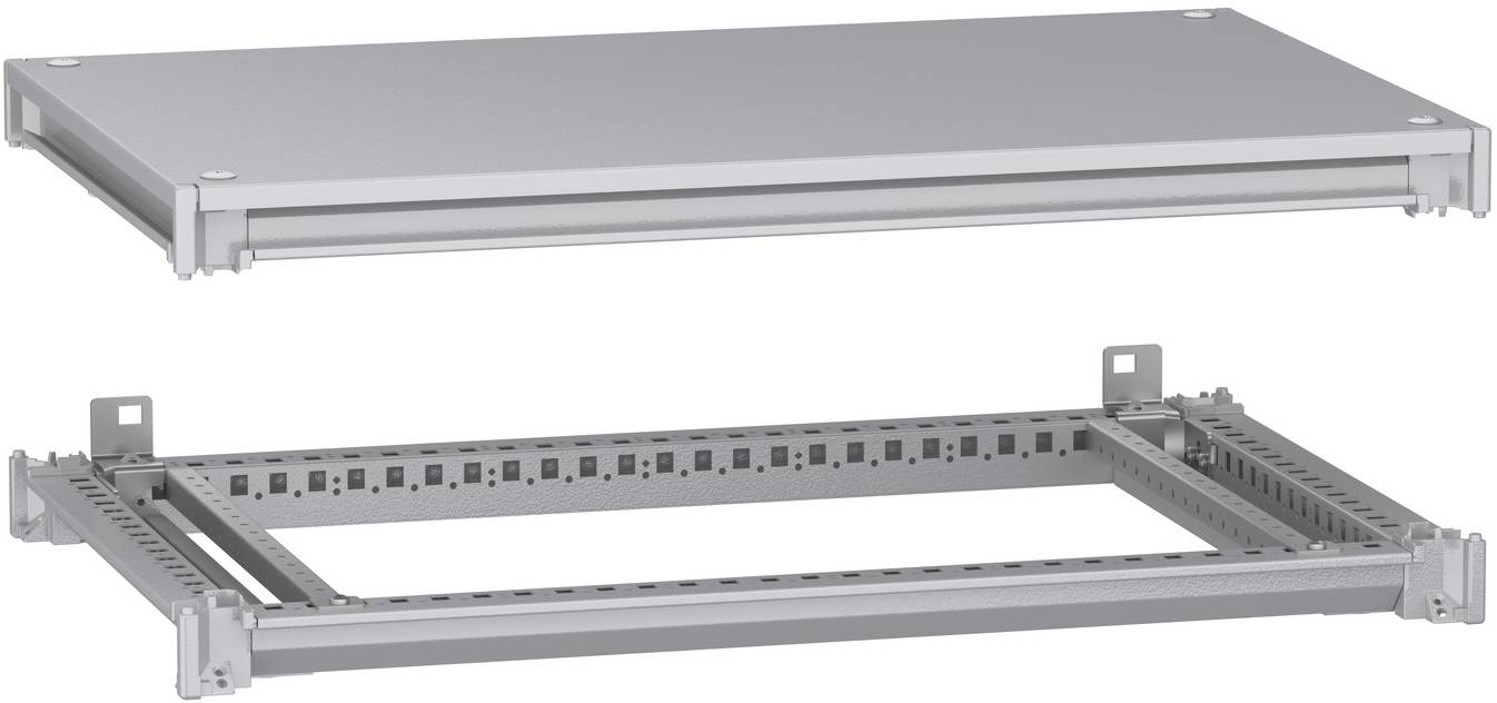 Schneider Electric NSYSFNC85 Unterer und oberer Rahmen, PanelSeT SFN, für elektrische Gehäuse B 800 x T 500 mm, inklusive Dach