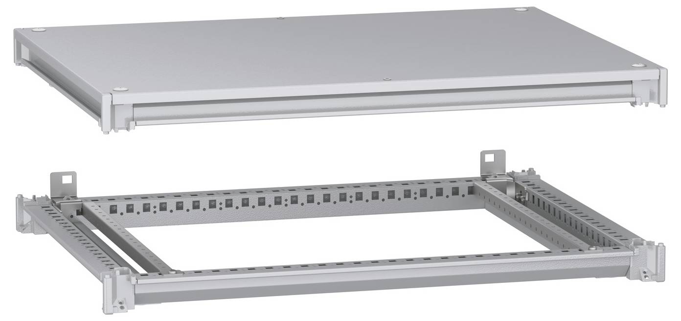 Schneider Electric NSYSFNC86 Unterer und oberer Rahmen, PanelSeT SFN, für elektrische Gehäuse B 800 x T 600 mm, inklusive Dach