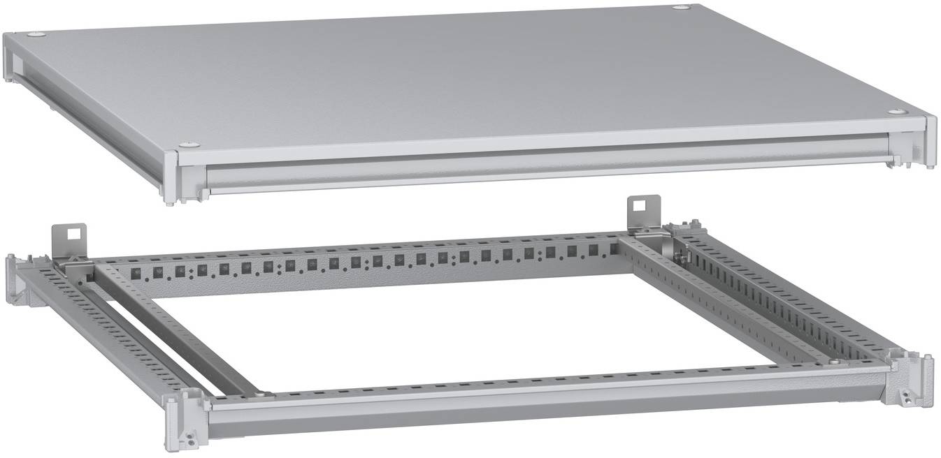 Schneider Electric NSYSFNC88 Unterer und oberer Rahmen, PanelSeT SFN, für elektrische Gehäuse B 800 x T 800 mm, inklusive Dach