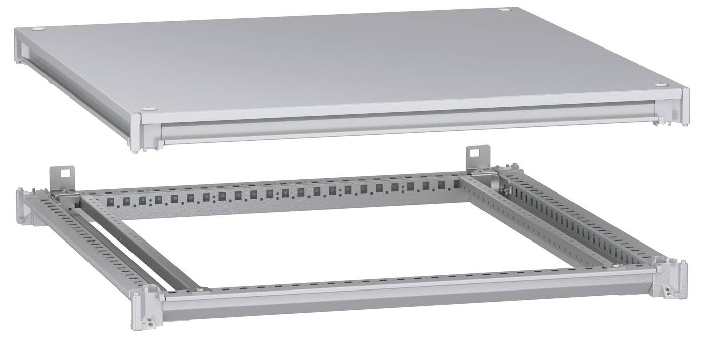 Schneider Electric NSYSFNC88 Unterer und oberer Rahmen, PanelSeT SFN, für elektrische Gehäuse B 800 x T 800 mm, inklusive Dach