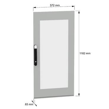 Schneider Electric NSYSFND126T Glastür 1St.