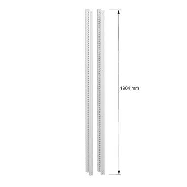 Schneider Electric NSYSFNV20ED Senkrechtstützen, PrismaSeT HD, für elektrische Gehäuse H 2000mm, RAL9003, 4 Stück Stützschiene 1 S