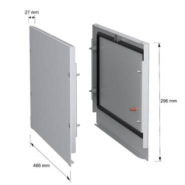 Schneider Electric NSYSPBCN35 Seitenwände, PanelSeT SFN, für Sammelschienenraum D 500 mm, RAL 7035, 2er-Set Seitenwände 1St.