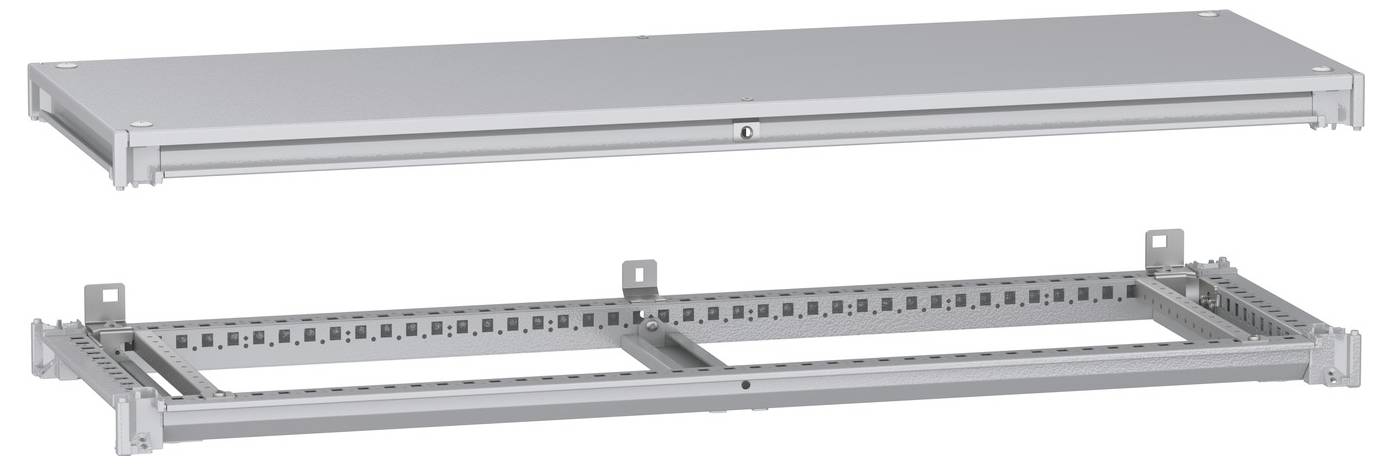 Schneider Electric NSYSFNC124 Unterer und oberer Rahmen, PanelSeT SFN, für elektrische Gehäuse B 1200 x T 400 mm, inklusive Dach