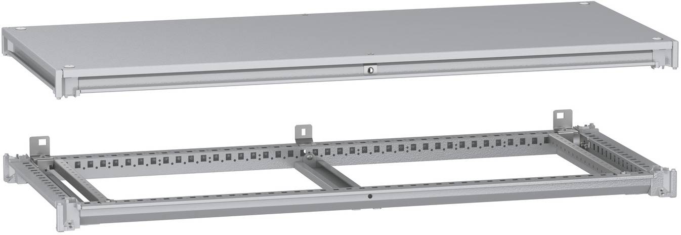 Schneider Electric NSYSFNC125 Unterer und oberer Rahmen, PanelSeT SFN, für elektrische Gehäuse B 1200 x T 500 mm, inklusive Dach