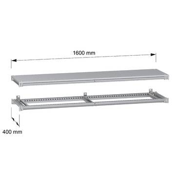Schneider Electric NSYSFNC164 Unterer und oberer Rahmen, PanelSeT SFN, für elektrische Gehäuse B 1600 x T 400 mm, inklusive Dach