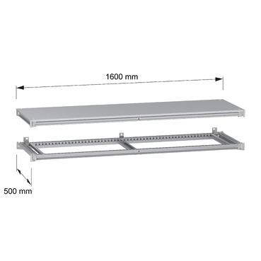 Schneider Electric NSYSFNC165 Unterer und oberer Rahmen, PanelSeT SFN, für elektrische Gehäuse B 1600 x T 500 mm, inklusive Dach