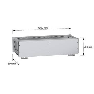 Schneider Electric NSYTBCN3125 Obere Sammelschienenkammer, PanelSeT SFN, für elektrische Gehäuse B 1200 x T 500 mm, IP55