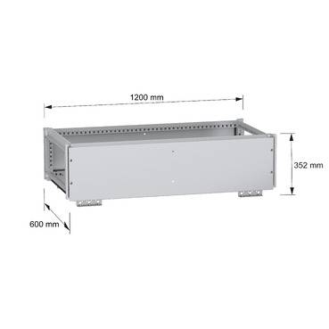 Schneider Electric NSYTBCN3126 Obere Sammelschienenkammer, PanelSeT SFN, für elektrische Gehäuse B 1200 x T 600 mm, IP55