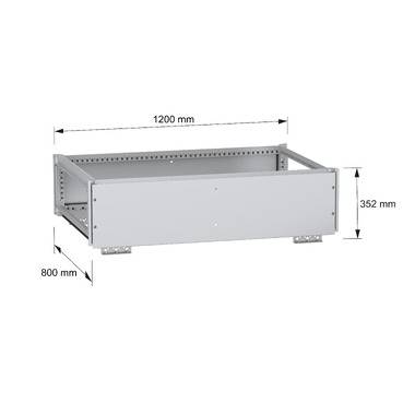 Schneider Electric NSYTBCN3128 Obere Sammelschienenkammer, PanelSeT SFN, für elektrische Gehäuse B 1200 x T 800 mm, IP55