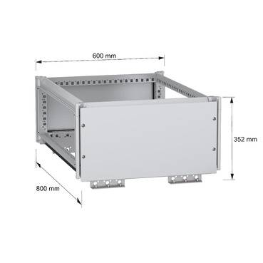 Schneider Electric NSYTBCN368 Obere Sammelschienenkammer, PanelSeT SFN, für elektrische Gehäuse B 600 x T 800 mm, IP55