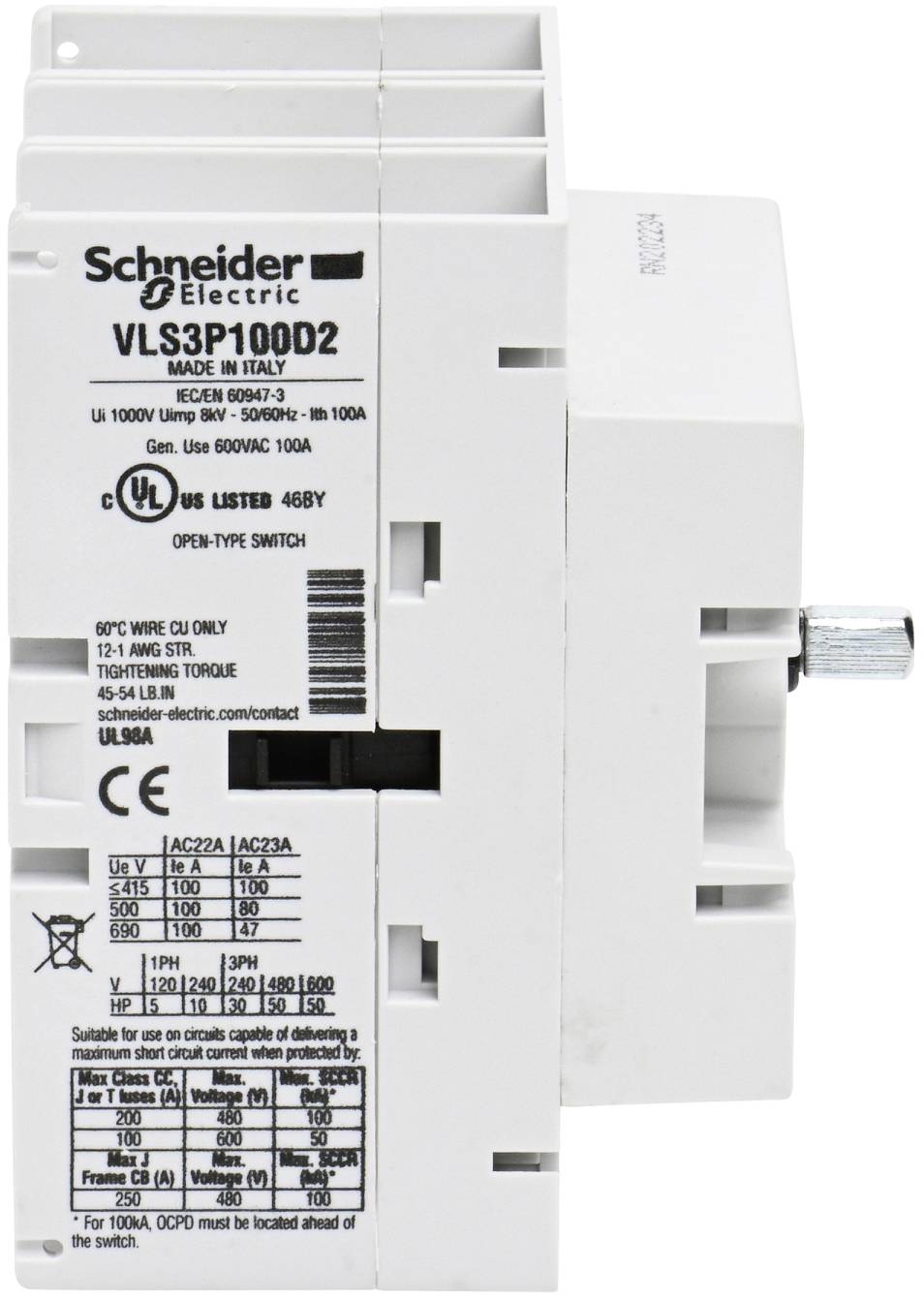Schneider Electric VLS3P100D2 Lasttrennschalter 1St.