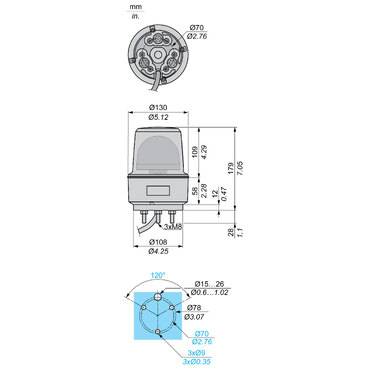Schneider Electric Rundumleuchte XVR13B05