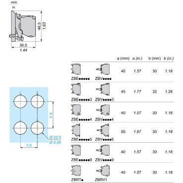 Schneider Electric ZB4BZ101TQ Hilfsschalterblock 100St.