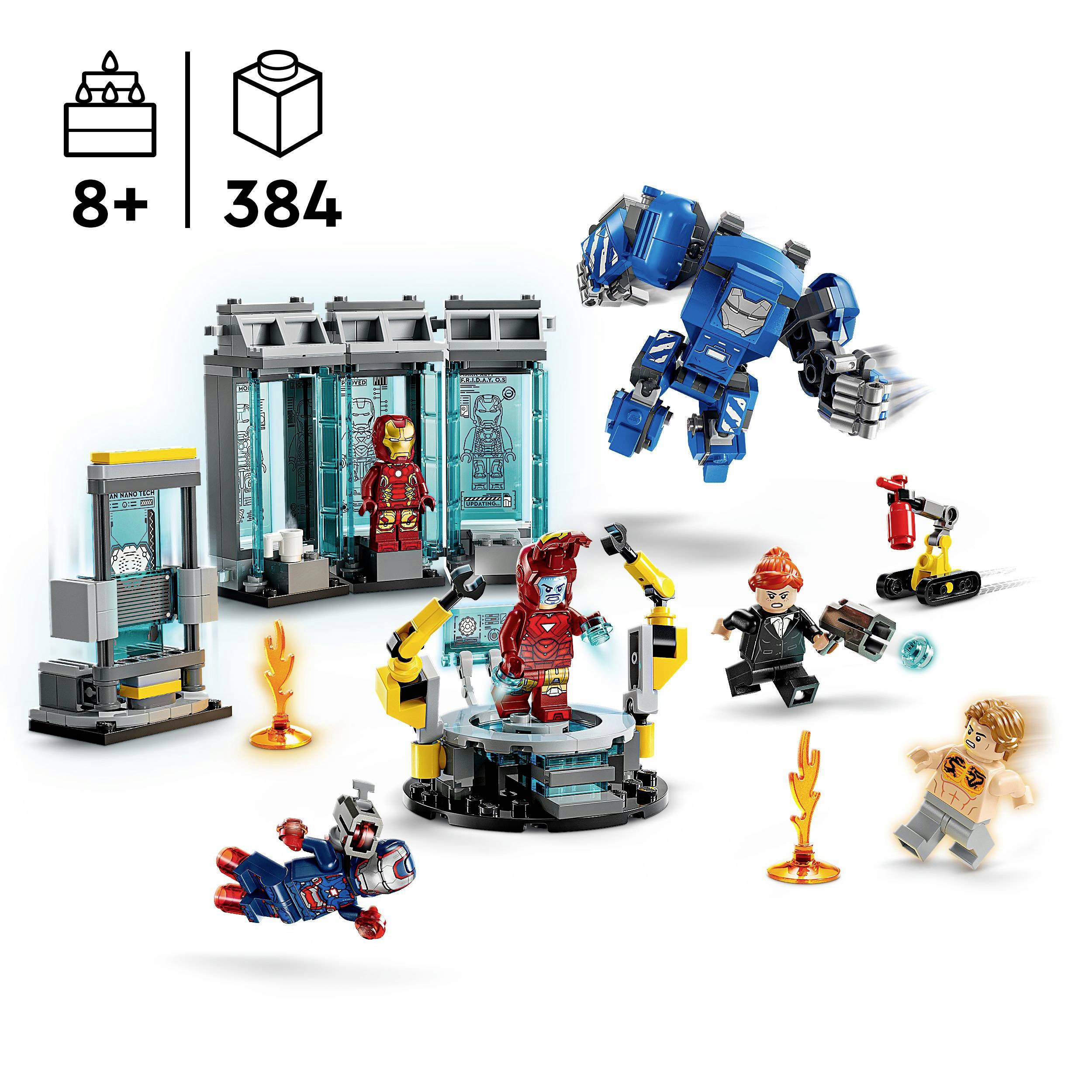 76315 LEGO® MARVEL SUPER HEROES Iron Mans Labor: Halle der Rüstungen