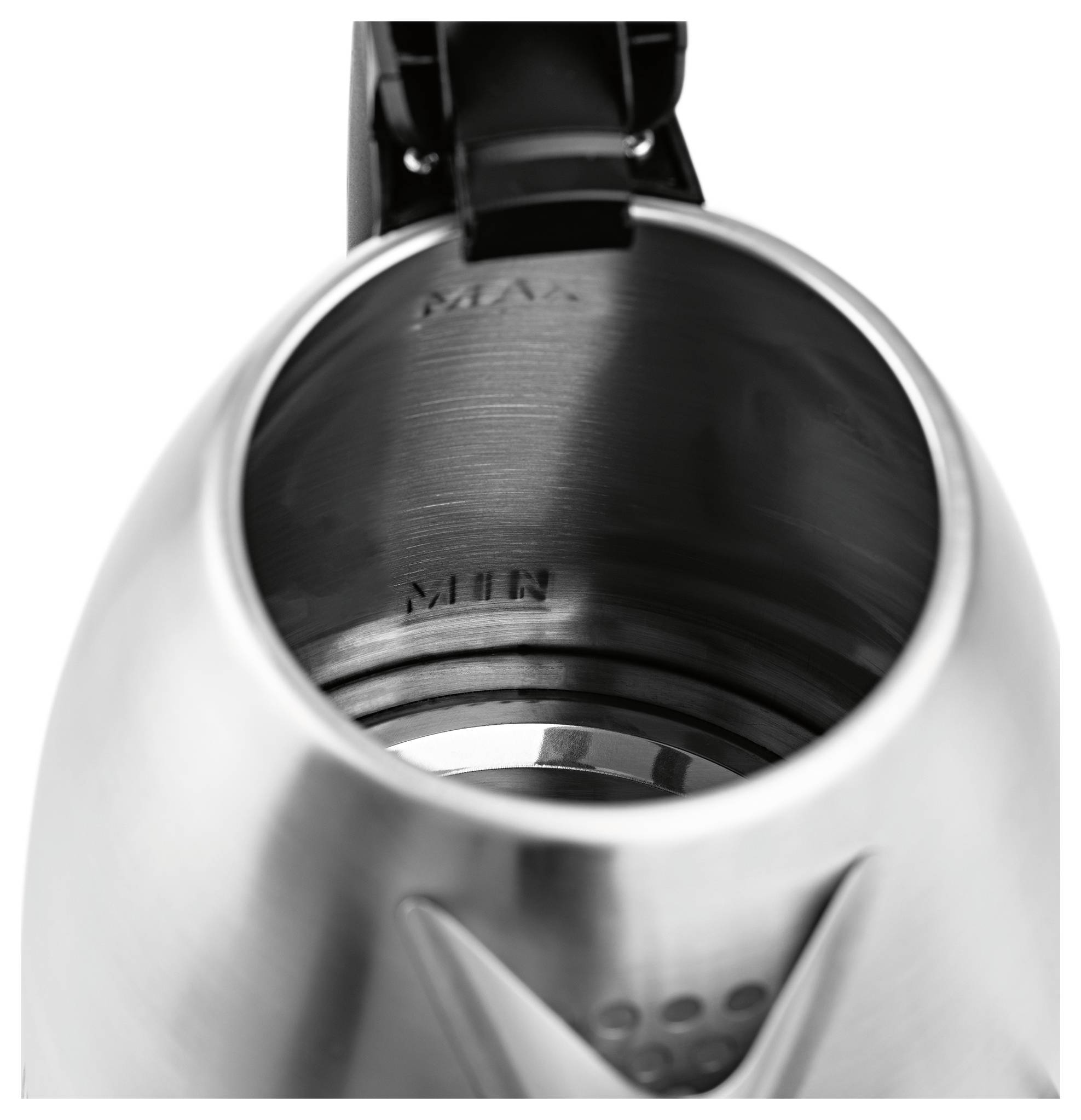 GourmetMaxx Wasserkocher schnurlos Edelstahl, Schwarz Fassungsvermögen: 1.8