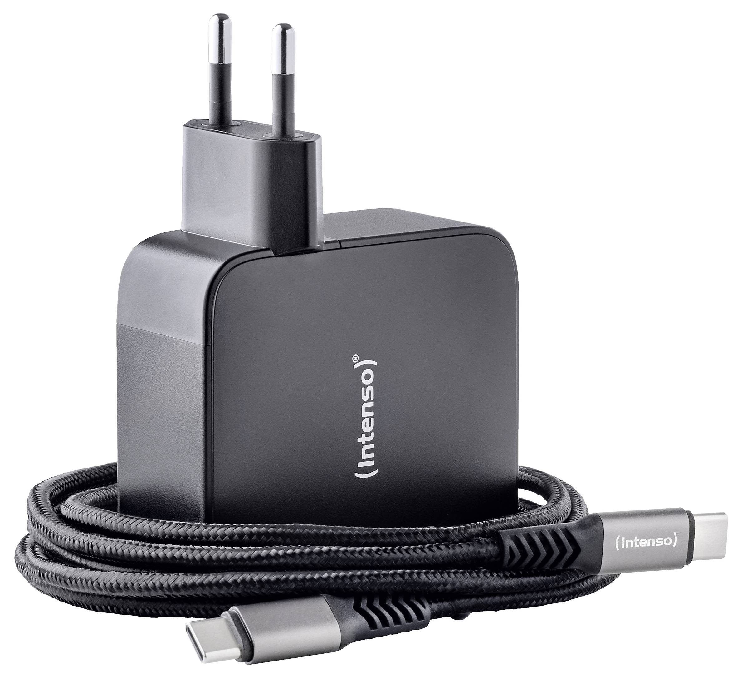 Intenso W140A3C + C520C black USB Ladegerät 140 W 3x USB-C®, 1x USB-A QC 4+, USB PD 3.1, PPS Schwarz Innenbereich GaN, USB Power Delivery (USB-PD)