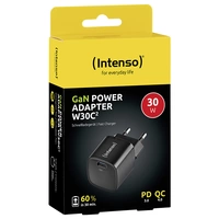 Intenso Power Adapter W30C² black USB Ladegerät 30W 1x USB-C® Schwarz Innenbereich GaN, USB Power Delivery (USB-PD) Intenso Power Adapter W30C² black USB Ladegerät 30W 1x USB-C® Schwarz Innenbereich GaN, USB Power Delivery (USB-PD)