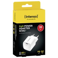 Intenso Power Adapter W30C² white USB Ladegerät 30W 1x USB-C® Weiß Innenbereich GaN, USB Power Delivery (USB-PD) Intenso Power Adapter W30C² white USB Ladegerät 30W 1x USB-C® Weiß Innenbereich GaN, USB Power Delivery (USB-PD)